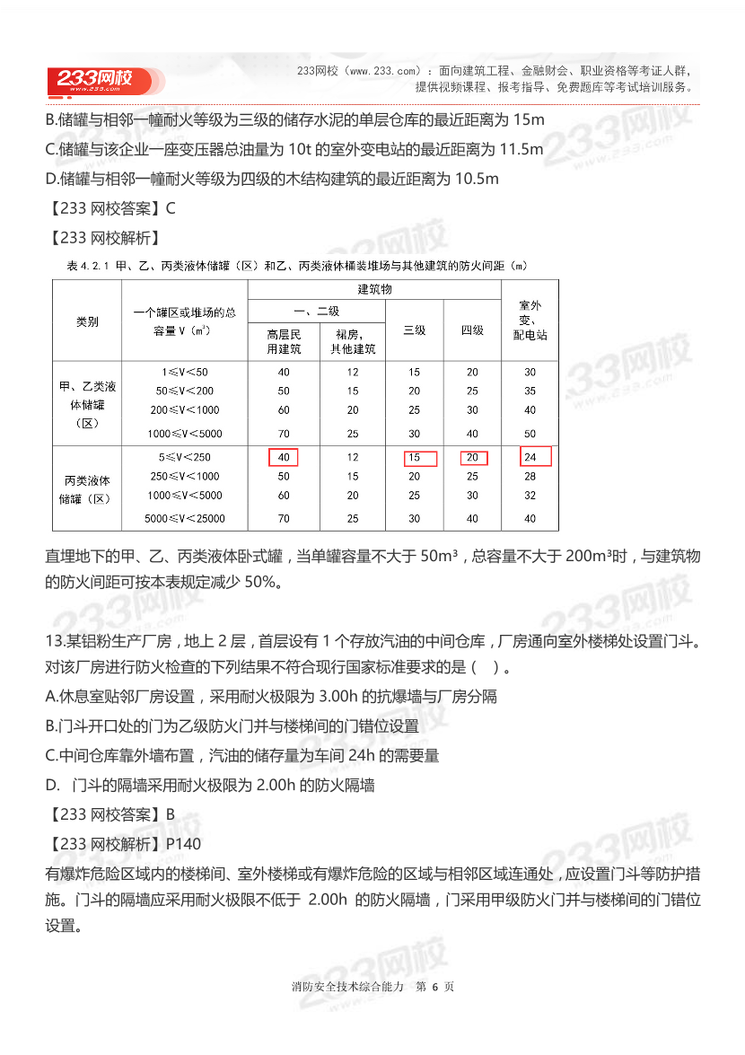 2024年一级消防工程师考试《消防安全技术综合能力》真题答案完整版.pdf-图片6