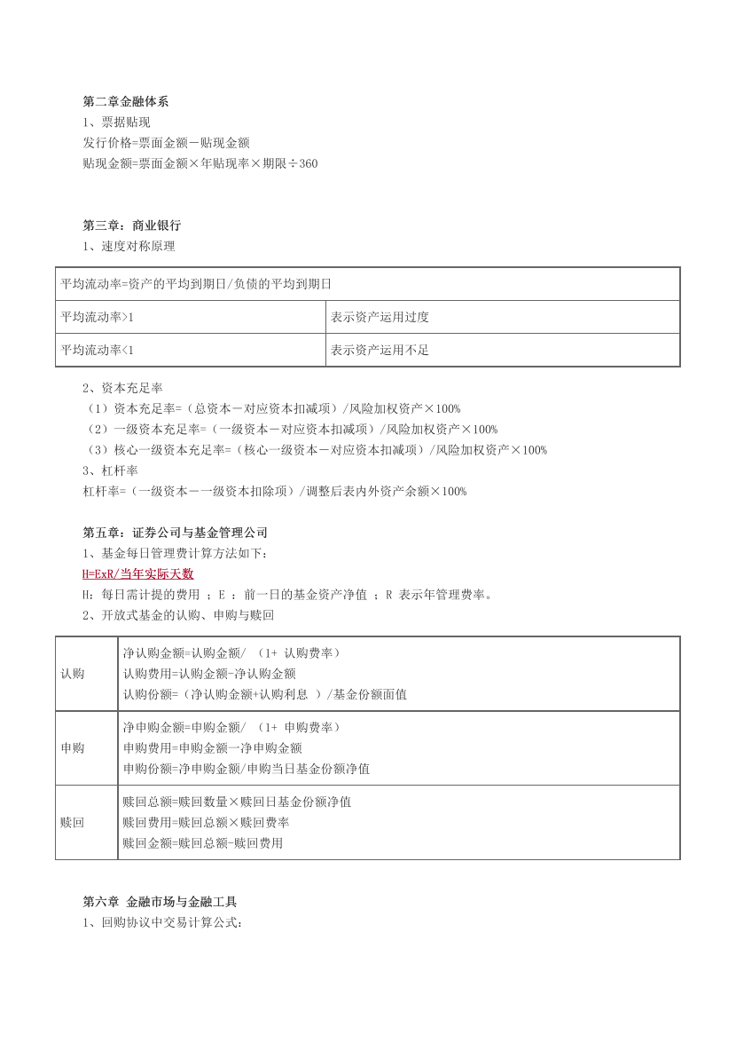 2025年《中级金融》计算公式大全.pdf-图片2