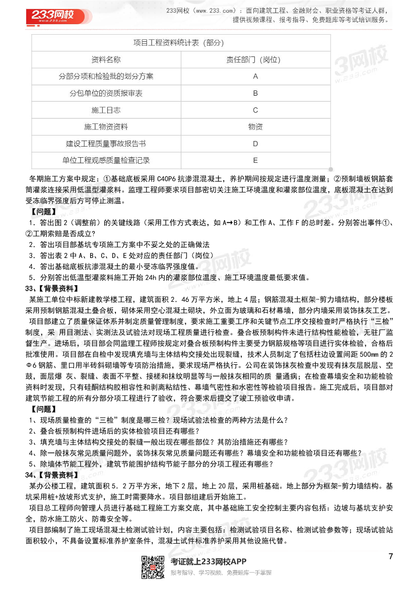 【近6年】2024~2020年一建《建筑工程》真题及答案解析（已删除过期考点）.pdf-图片7