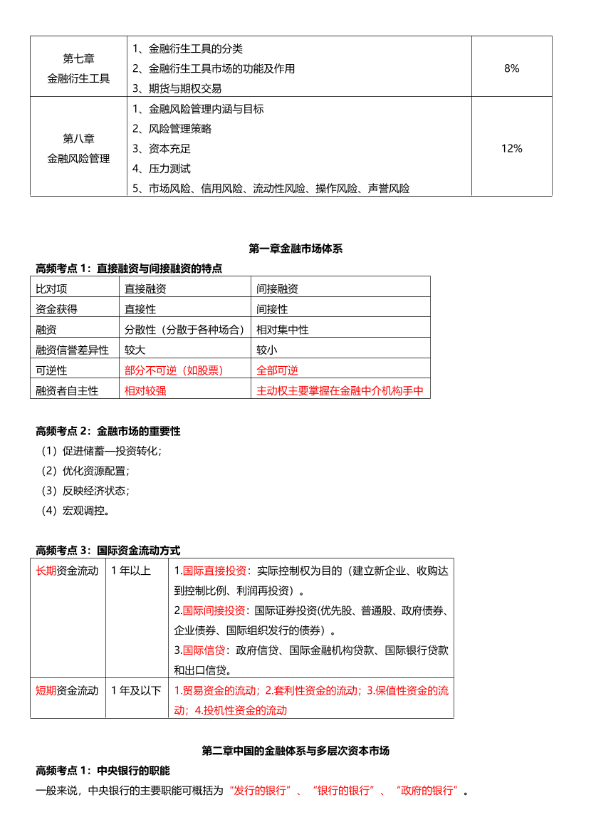 2025年证券从业《基础知识》超高频考点汇总.pdf-图片2