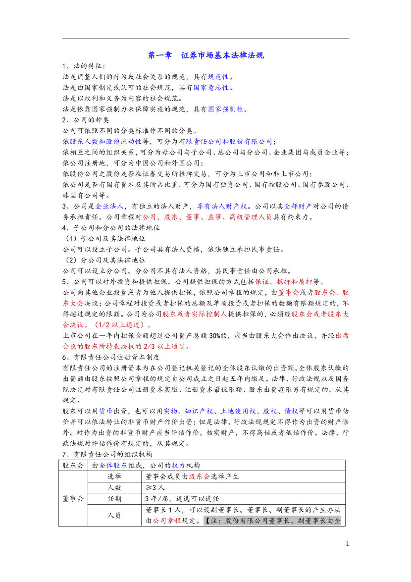 2025年证券从业《法律法规》考前12页纸.pdf-图片1