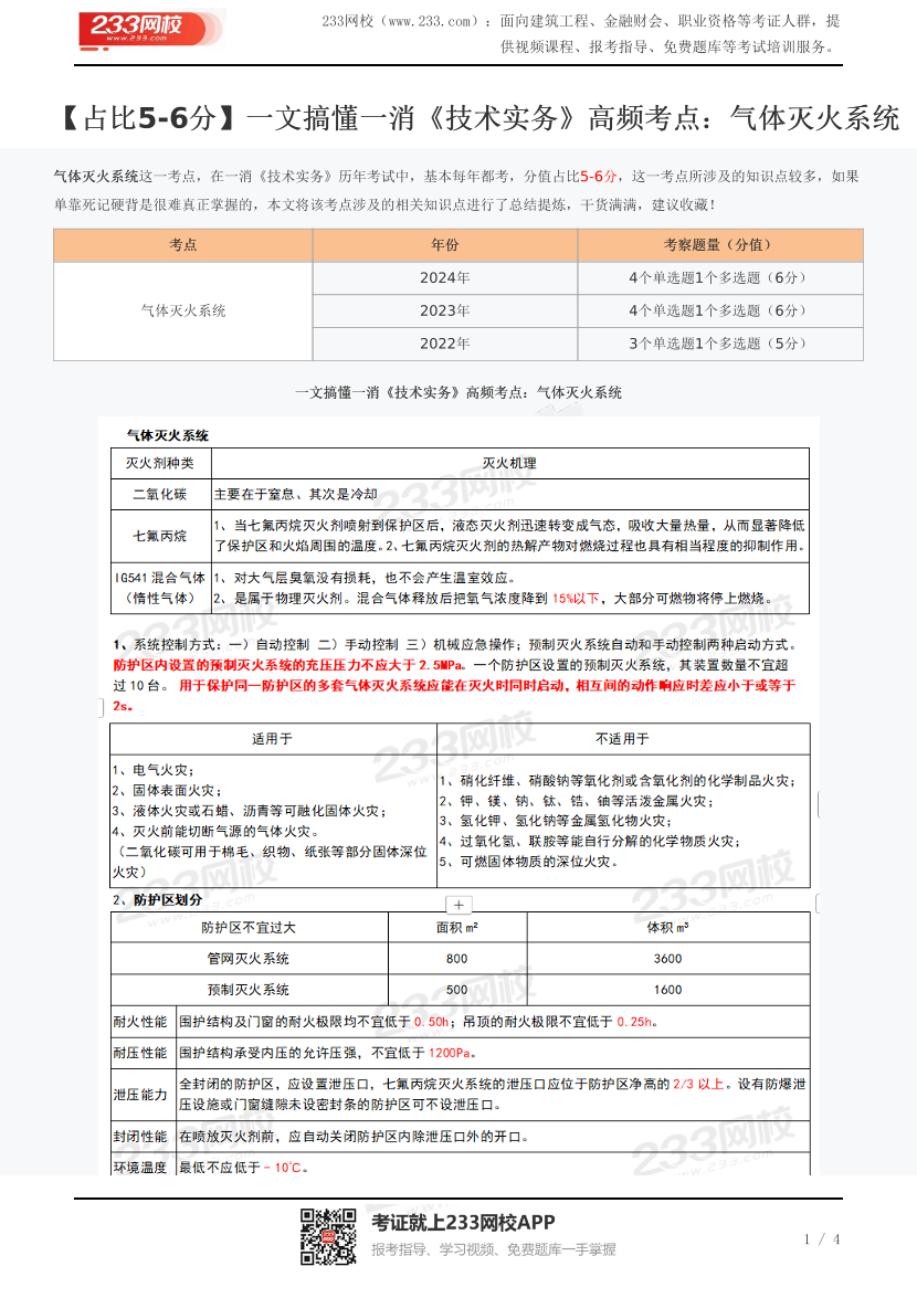 【占比5-6分】一文搞懂一消《技术实务》高频考点：气体灭火系统.pdf-图片1