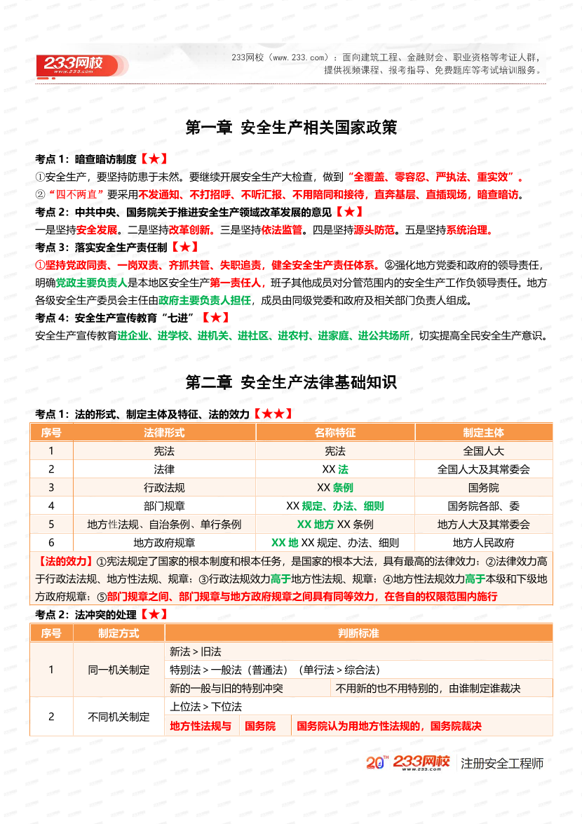 必看！2025年注安《安全生产法律法规》四色笔记.pdf-图片2