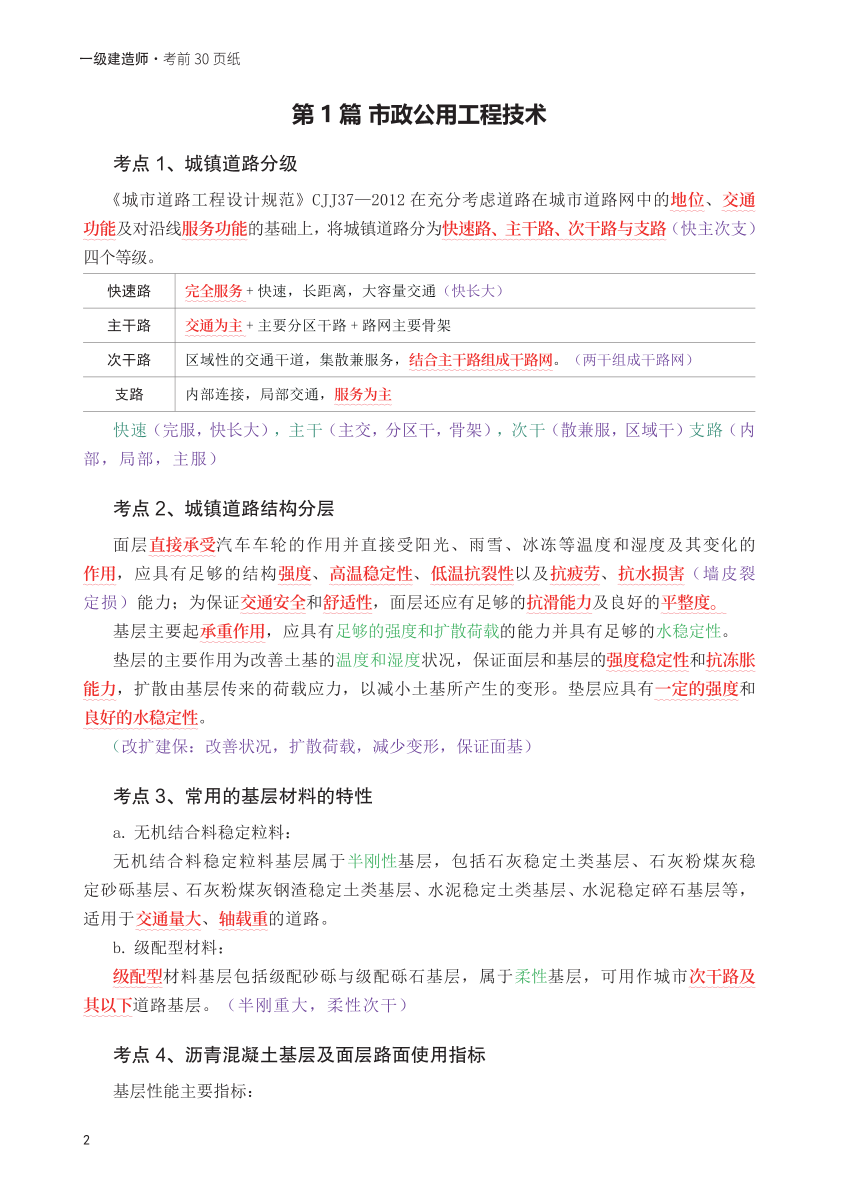 2025年一级建造师《市政公用工程》考前30页纸.pdf-图片2