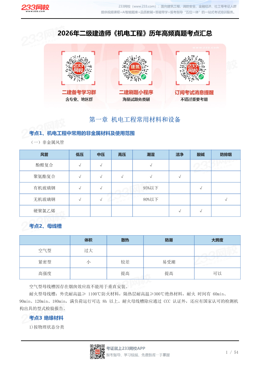 2026年二级建造师《机电工程》历年高频真题考点汇总.pdf-图片1