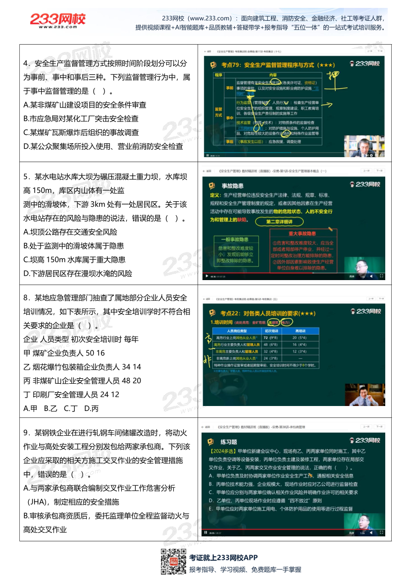 【233网校】2025年注安《安全生产管理》考情分析及押考点总结.pdf-图片5