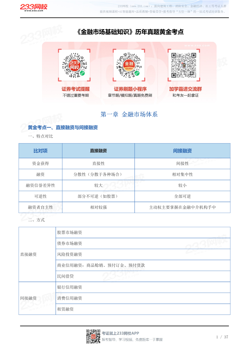 2026年《金融市场基础知识》历年真题黄金考点.pdf-图片1