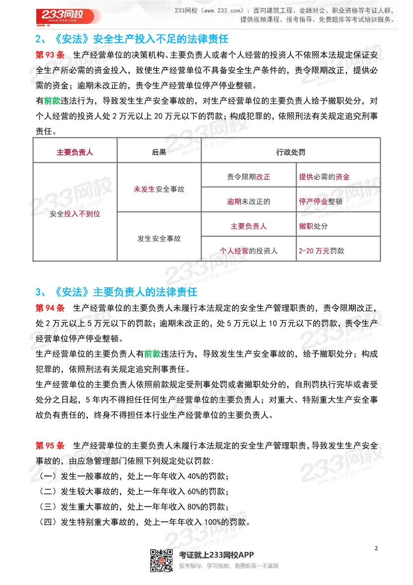 2026年注安《法规》罚款汇总.pdf -PDF 免费下载- 注册安全工程师 -233网校