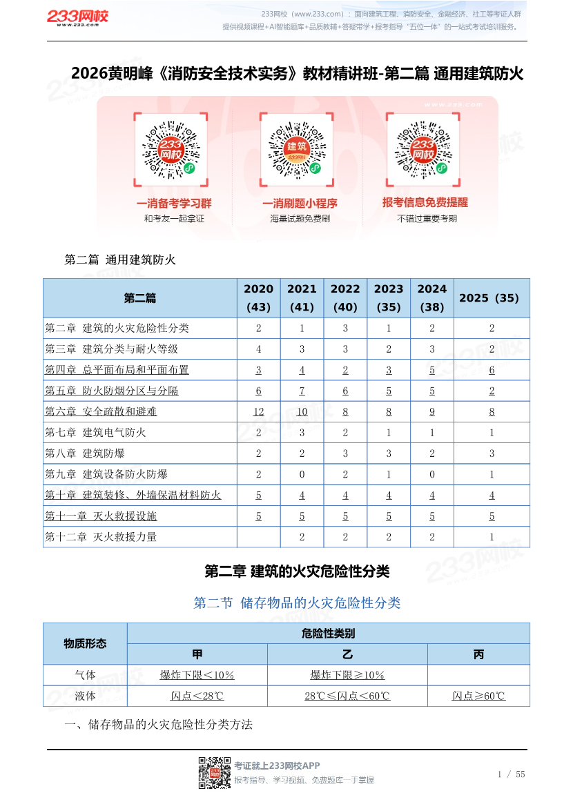 2026黄明峰《消防安全技术实务》教材精讲班-第二篇 通用建筑防火.pdf-图片1