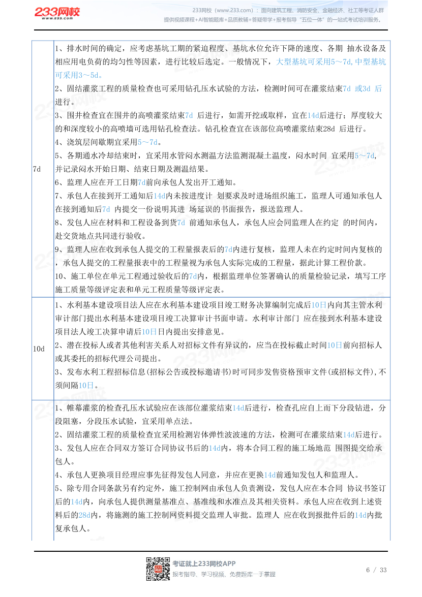 2026年一建《水利水电工程》时间/数字考点汇总.pdf-图片6